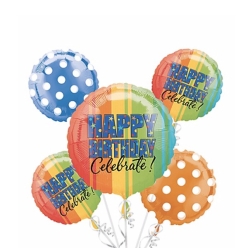 40% OFF: Rainbow Happy Birthday Jumbo Balloon Bouquet