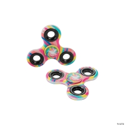 Rainbow Unicorn Fidget Spinners - 12Pk