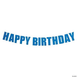 Royal Blue Happy Birthday 7 Ft. Garland