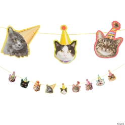 Birthday Cats 7 Foot Garland