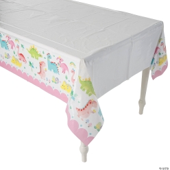 Pastel Dinosaur Rectangle Plastic Tablecloth