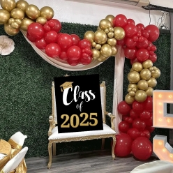 *40% OFF: 102pc Red and Gold Metallic Balloon Arch Kit