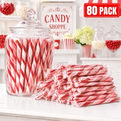 Old Fashioned Red Apple Candy Sticks - 80Pk