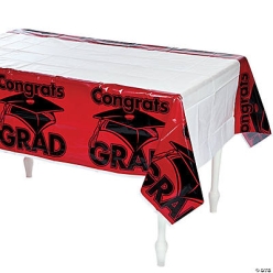 Red Congrats Grad Tablecloth