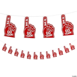 Red Go Team Finger 7 Foot Garland