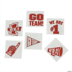 Red Go Team Tattoos 72PK