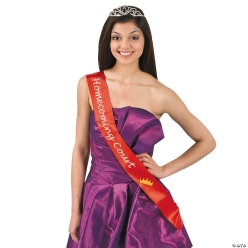 Satin Red Homecoming Court Sash