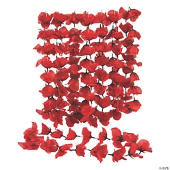 Red Rose Leis - 12Pk