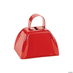 Red Metal Cowbells - 12 Pk