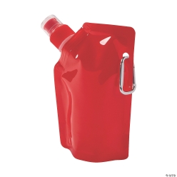 Red Team Spirit Collapsible Water Bottles-12Pk