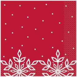 Merry Snowflakes Lunch Napkins 16pk