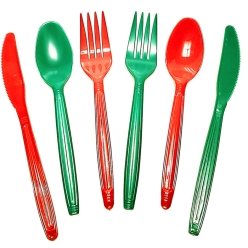 Mario Birthday Red and Green Plastic Cutlery - 30 PK