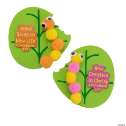 Religious Caterpillar Craft Kit - 12Pk