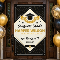 Religious Grad PERSONALIZED Giant Vinyl Door Sign