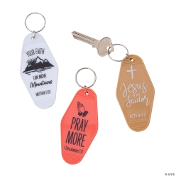 Religious Tag Keychains - 12Pk