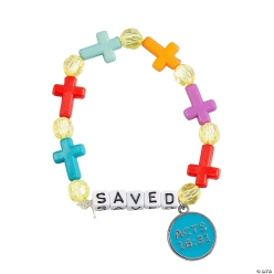 Religious Saved Bracelet Craft Kit-12Pk