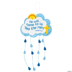 Religious Spring Rain Sign Foam Craft Kit-12Pk