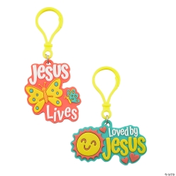 Religious Springtime Rubber Backpack Clips - 12Pk