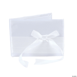 Ribbon Trim Wedding Guest Book