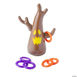 Halloween Inflatable Haunted Tree Ring Toss Game Set