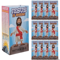 Religious Easter Activity Jesus is Risen Paper Treat Bags-12Pk