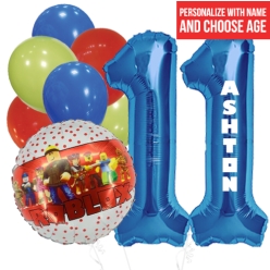 Roblox PERSONALIZED Name & Double Digit Age Balloon Bouquet