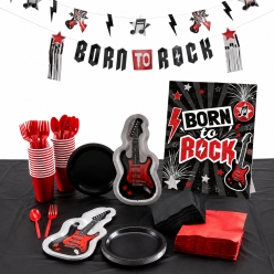 Rock Star Party Tableware Kit for 8 Guests