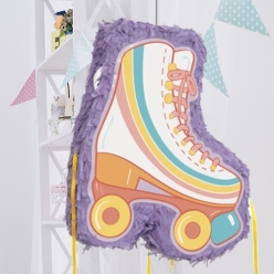 Groovy Roller Skate Pull String Pinata