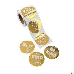 Religious Golden Rule Paper Sticker Roll-100Pk