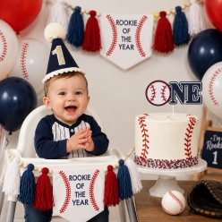 Baseball Rookie of the Year Deluxe High Chair Kit - 3pcs