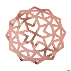 Rose Gold Foil Chargers - 24Pk