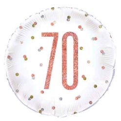 Rose Gold Glitz Age 70 Large Foil Balloon