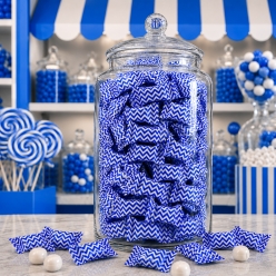 Blue Chevron Buttermints - 108pcs
