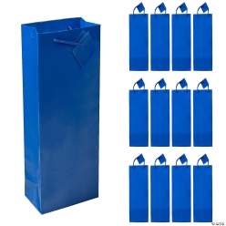 Royla Blue Wine Gift Bag with Tags-12Pk