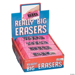 Rubber Big Erasers - 8Pk