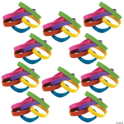 Bulk 100th Day of School Rubber Bracelets - 144Pk