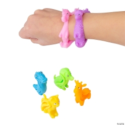 Brightly Coloured Animal Shaped Rubber Bracelets-12Pk