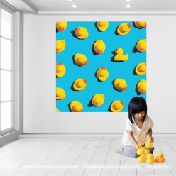 Rubber Ducks Backdrop with Grommets