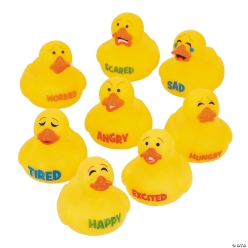 Emotion Names & Expressions Rubber Ducks Set-24Pk