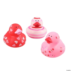 Sweet Soiree Stripes & Hearts Rubber Ducks-12 Pack
