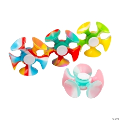 Marbleized Colour Fidget Spinners - 12Pk