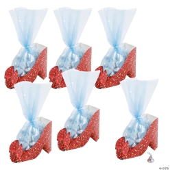 The Wizard of Oz Ruby Slippers Favour Boxes & Bags-48Pk