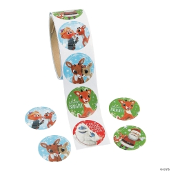 Rudolph The Red-Nosed Reindeer Stickers - 100 PK