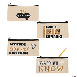 Rustic Canvas Pencil Cases - 12Pk