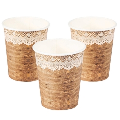 Rustic Premium Party Cups - 10 Pack