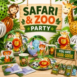 Safari & Zoo Birthday Party Supplies