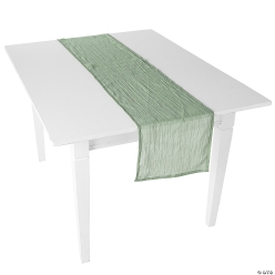Sage Green Gauze Table Runners - 3Pk