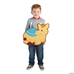 Kids Slip-On Camel Cardboard Sandwich Board Nativity Costume