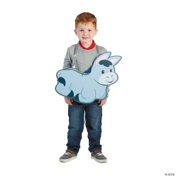 Kids Slip-On Donkey Cardboard Sandwich Board Nativity Costume
