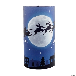 Christmas Eve Sky Santa & Reindeer Luminary Wraps - 12Pk